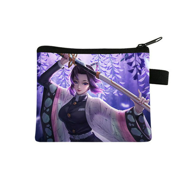 Coin Pouch Purple Peacock Fseature Canvas Coin Purse Cellphone Card Bag With Handle And Zipper 